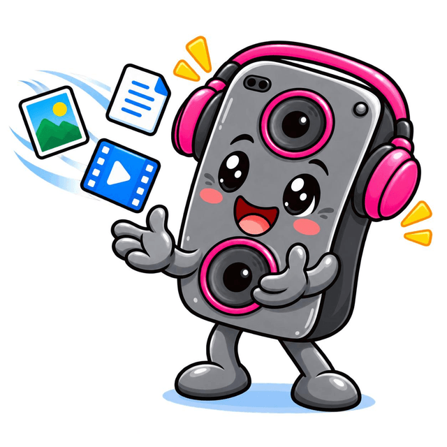 Friendly media upload illustration